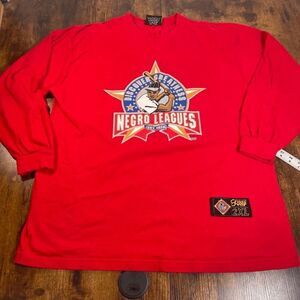 Negro Leagues Shirt Mens 2XL Red‎ Discover Greatness Doubled Sided
